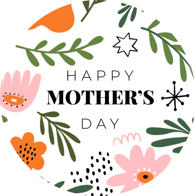 Happy Mother's Day round sticker Edit and order online!