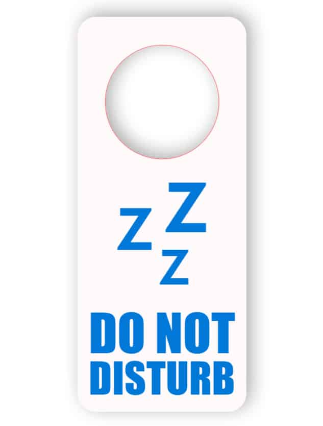 Do not disturb - white door hanger| Edit and order online!