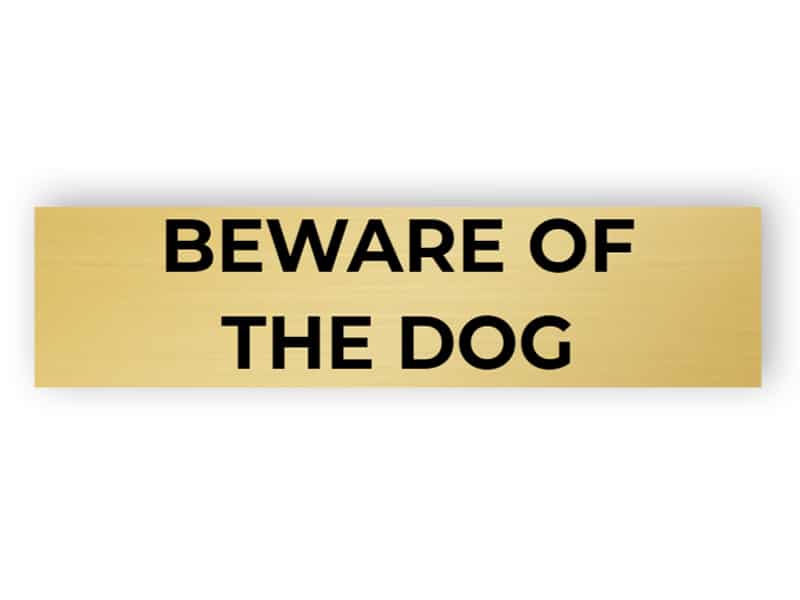 Be careful - dog inside | Easily edit and order this sign online!