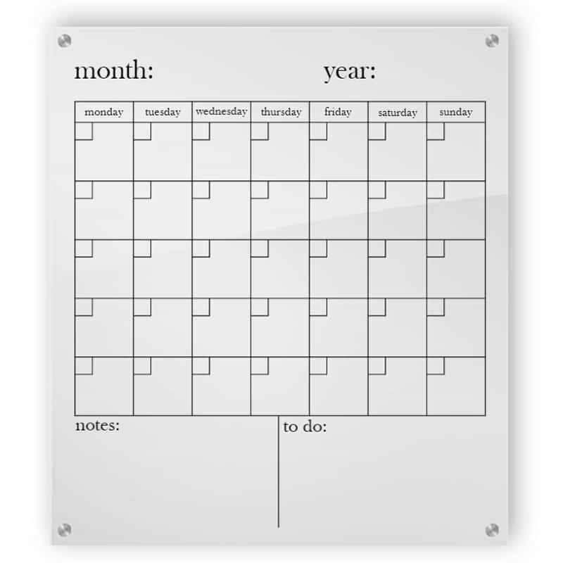 Personalized Acrylic Calendar by Marktek