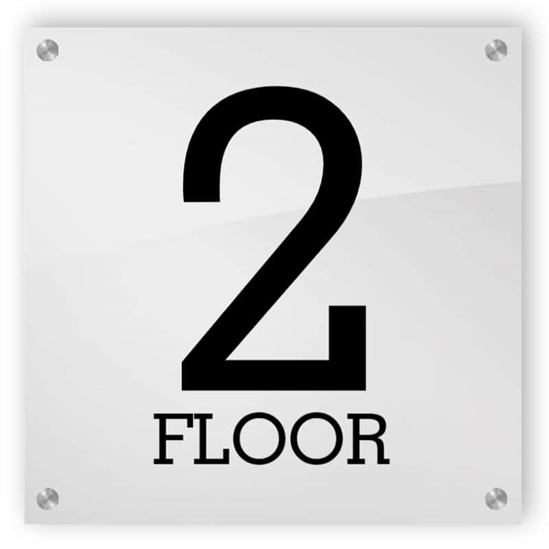 2 floor - acrylic sign | Easily edit and order this sign online!