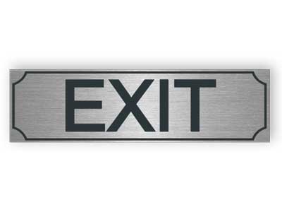 Exit - Stainless steel sign| Edit and order online!