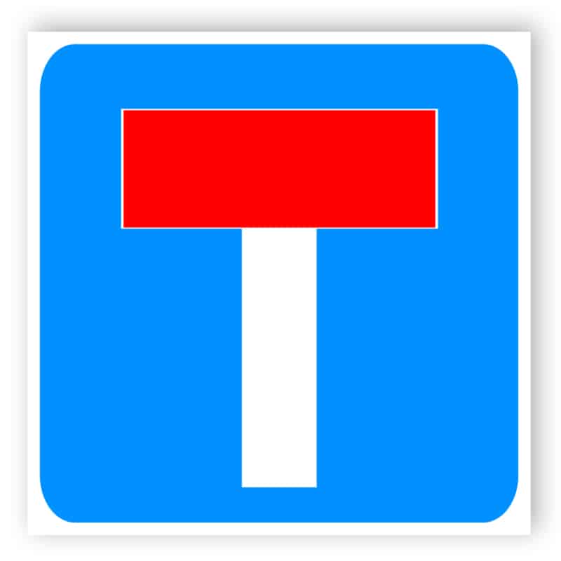 No through road for vehicular traffic sign| Edit and order online!