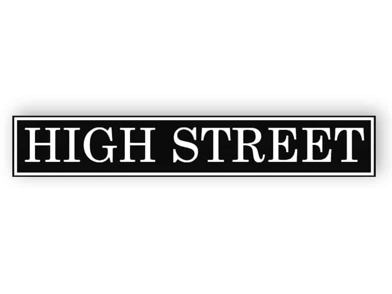 Black and white street name sign Edit and order online!