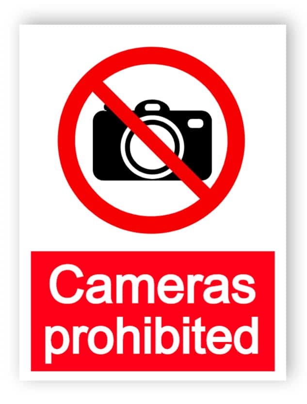 Cameras Prohibited Sign Easily Edit And Order This Sign Online