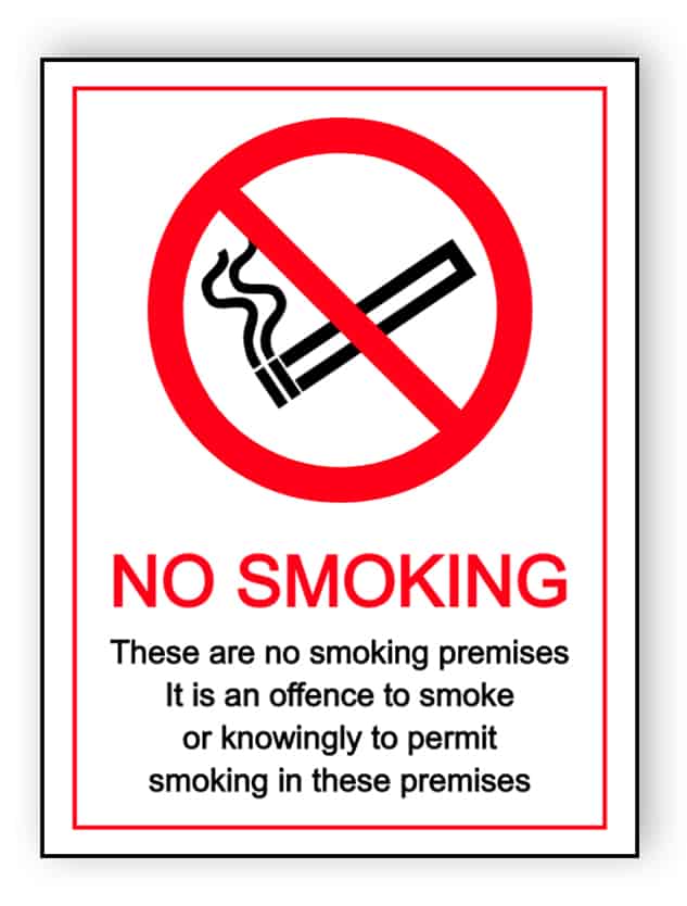 No smoking - these are smoking premises - portrait sign | Buy now!