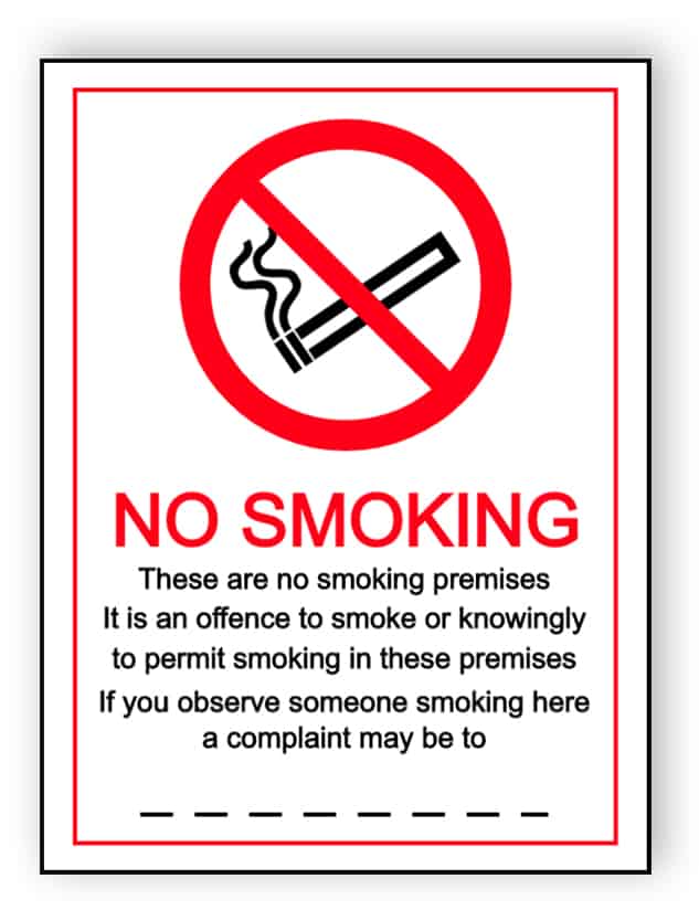 No smoking- a complaint may be made to - portrait sign | Buy now!