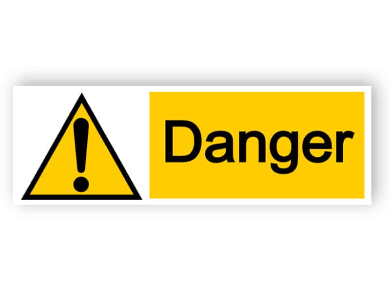 Danger - landscape sign | Easily edit and order this sign online!