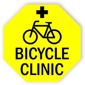 Bicycle clinic sign