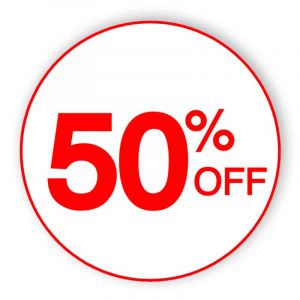 50% off sign