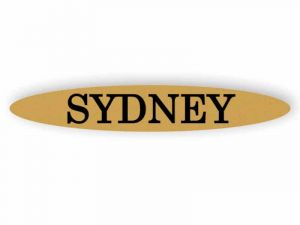 Sydney - gold sign